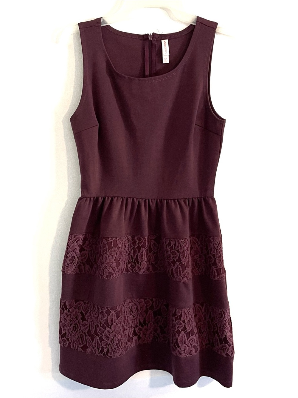 Xhilaration Wine Fit & Flare Mini Dress